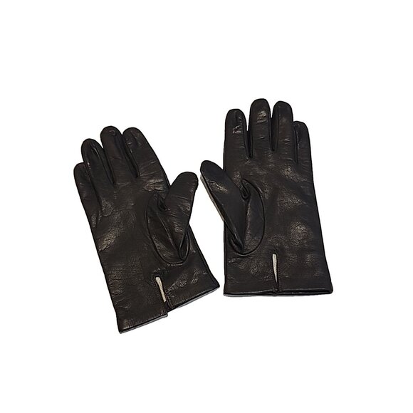 Vintage IRISH Wool lined Womens L Mens M Brown Lambskin Leather Gloves unisex - Picture 7 of 10